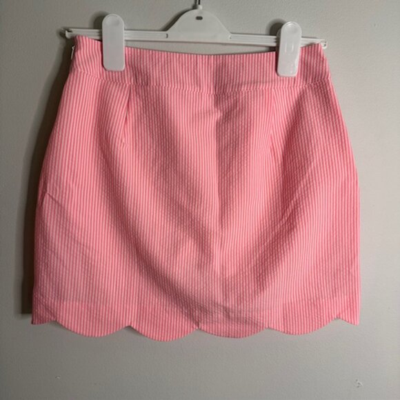 Vineyard Vines Women's Performance Seersucker Pink and White Skort Size 0 - Picture 4 of 5